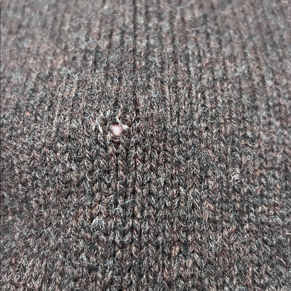 GH Bass Vintage Wool Button Up Sweater Cardigan Deer Tree Burgundy/Brown Medium - Picture 10 of 13